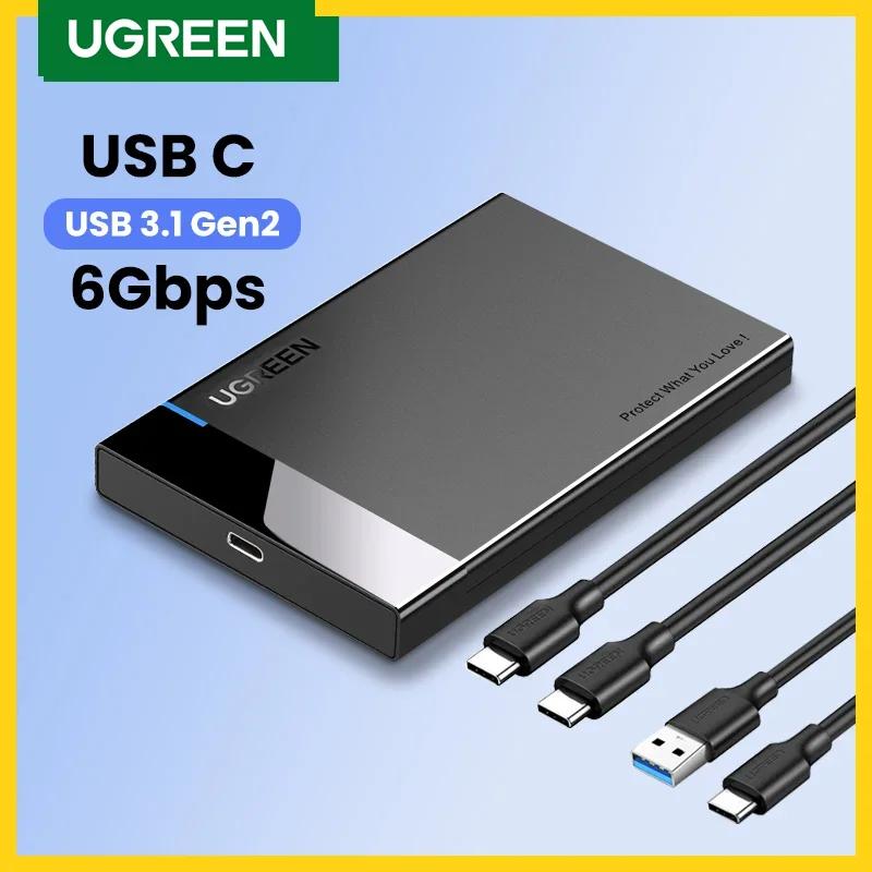 UGREEN- HDD ̽, 2.5 ġ ԰ sata-usb 3.0 , SSD ϵ ̺ Ŭ, cŸ 3.1